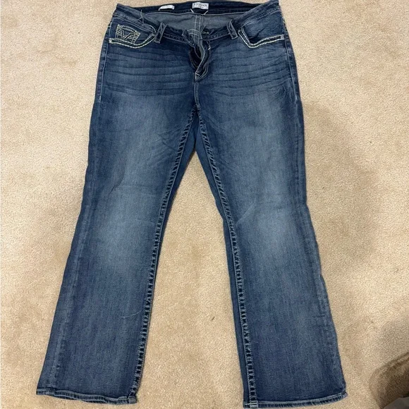 Vigoss Women's Blue Boot Cut Jeans - Picture 3 of 3